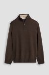 Maglia da uomo in misto lana mezza zip