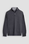 Maglia da uomo in misto lana mezza zip