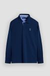 Polo uomo con rifiniture in tessuto oxford