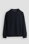Men's honeycomb-knit crew-neck sweater
