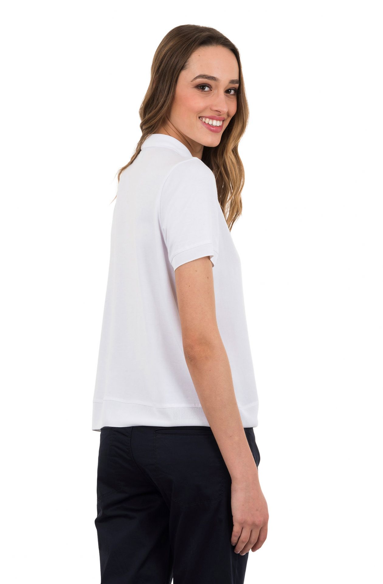 POLOSHIRT AUS VISKOSESTRETCH