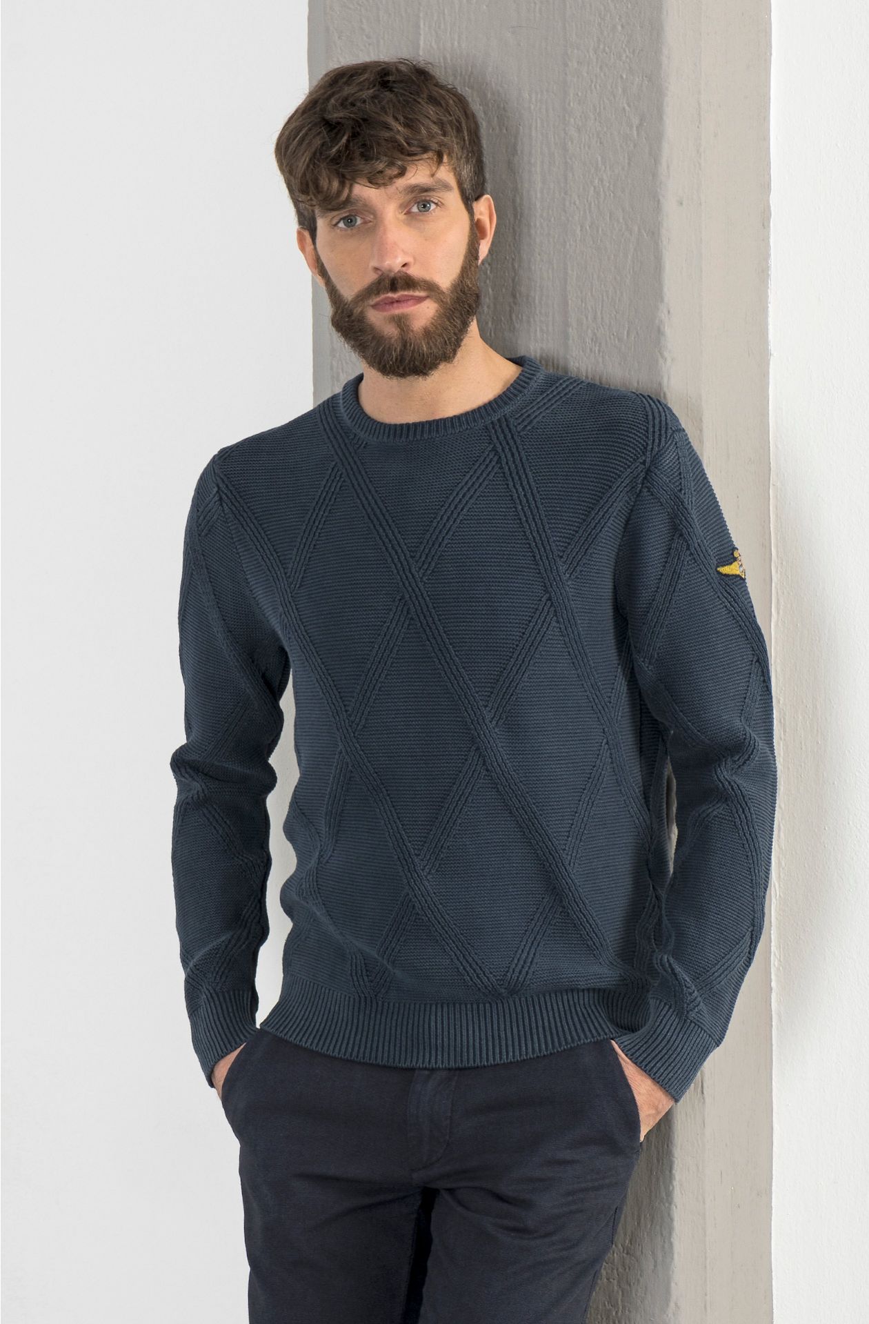 KNITTED PULLOVER IN PURE COTTON