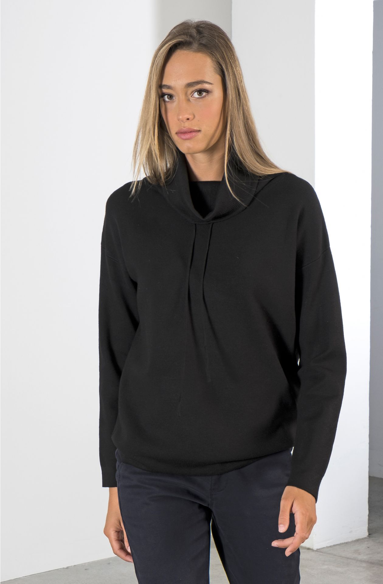 COWL NECK SWEATER