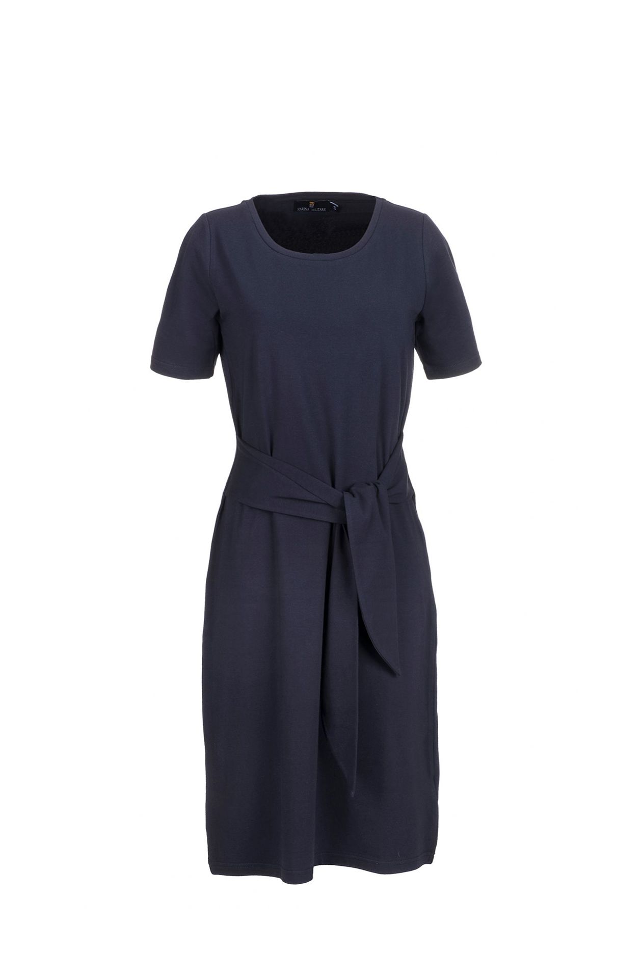 SHORT-SLEEVED LONGUETTE DRESS
