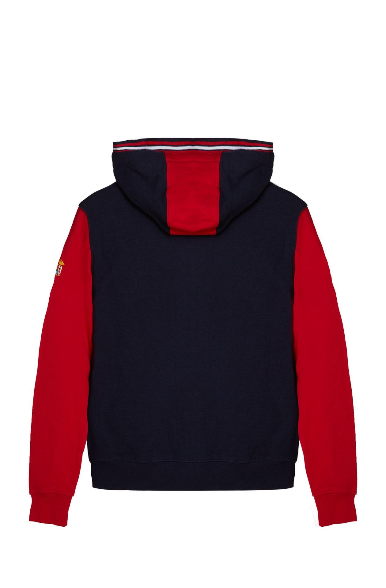 FELPA BICOLORE CON CAPPUCCIO IN PURO COTONE FRENCH TERRY