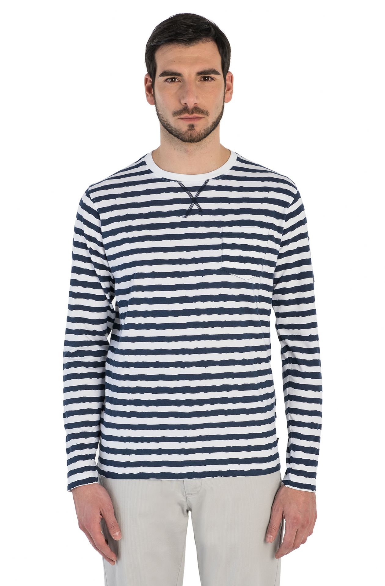 LANGARM GESTREIFTES T-SHIRT NAVE SCUOLA AMERIGO VESPUCCI