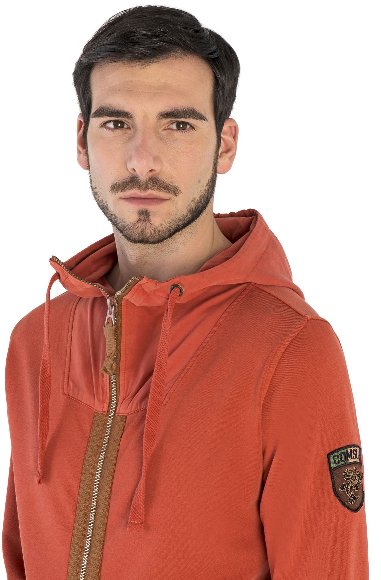 Felpa aperta con cappuccio