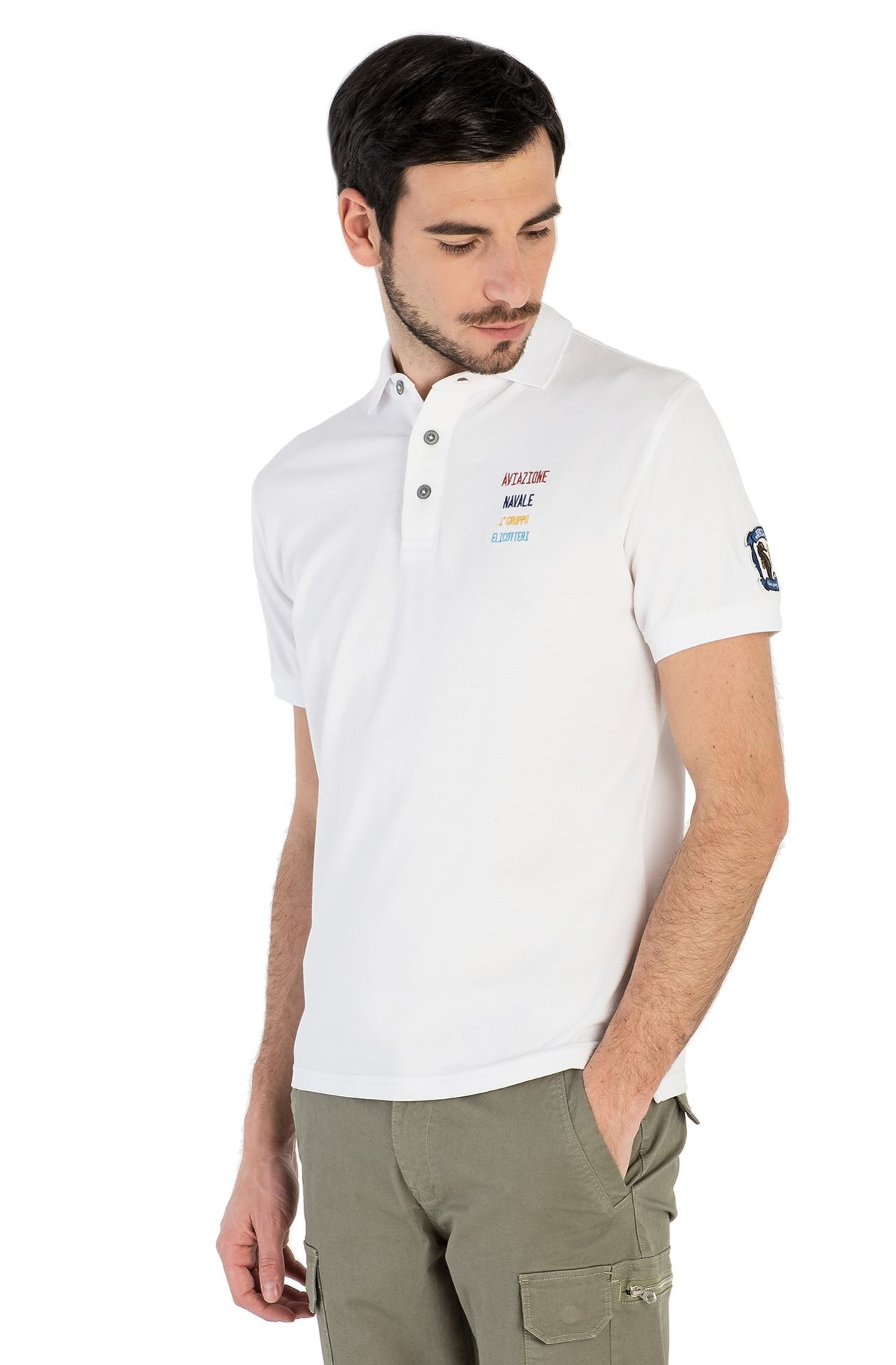 CAMISA TIPO POLO DE MANGA MEDIA EN ALGODÓN