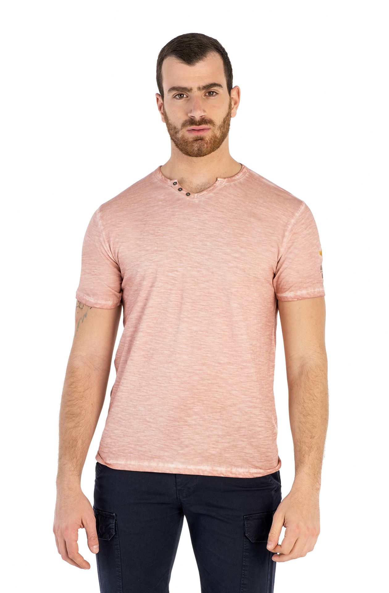 T-SHIRT DEMI-MANCHE COL EN V