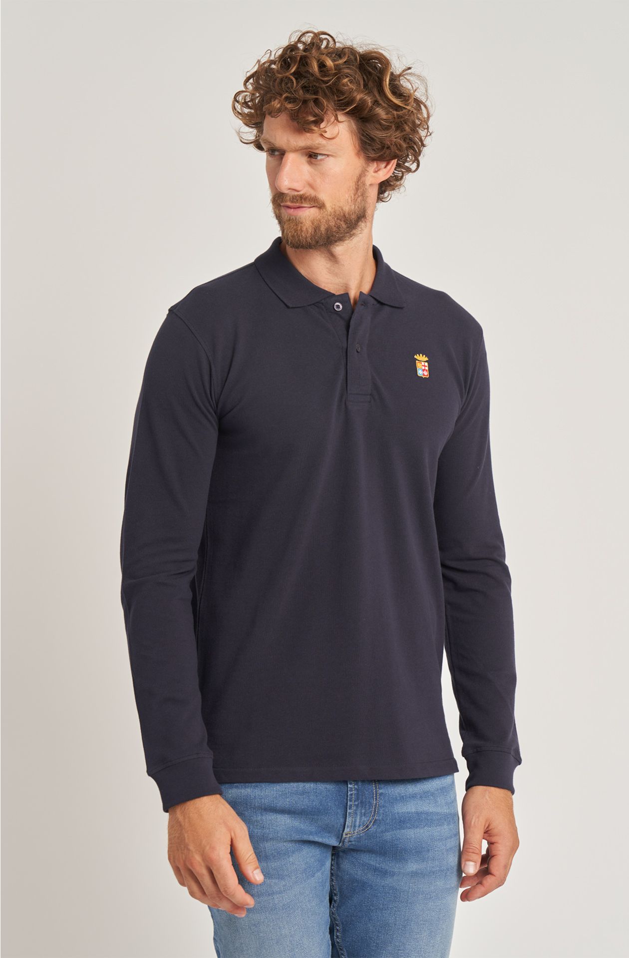 Polo basica manica lunga regular fit