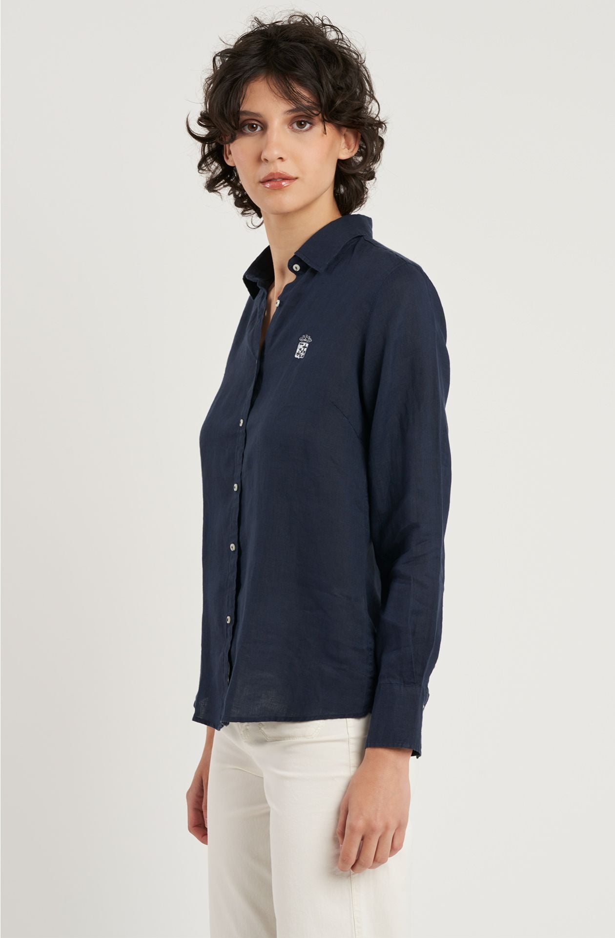 Camicia donna  in lino manica lunga