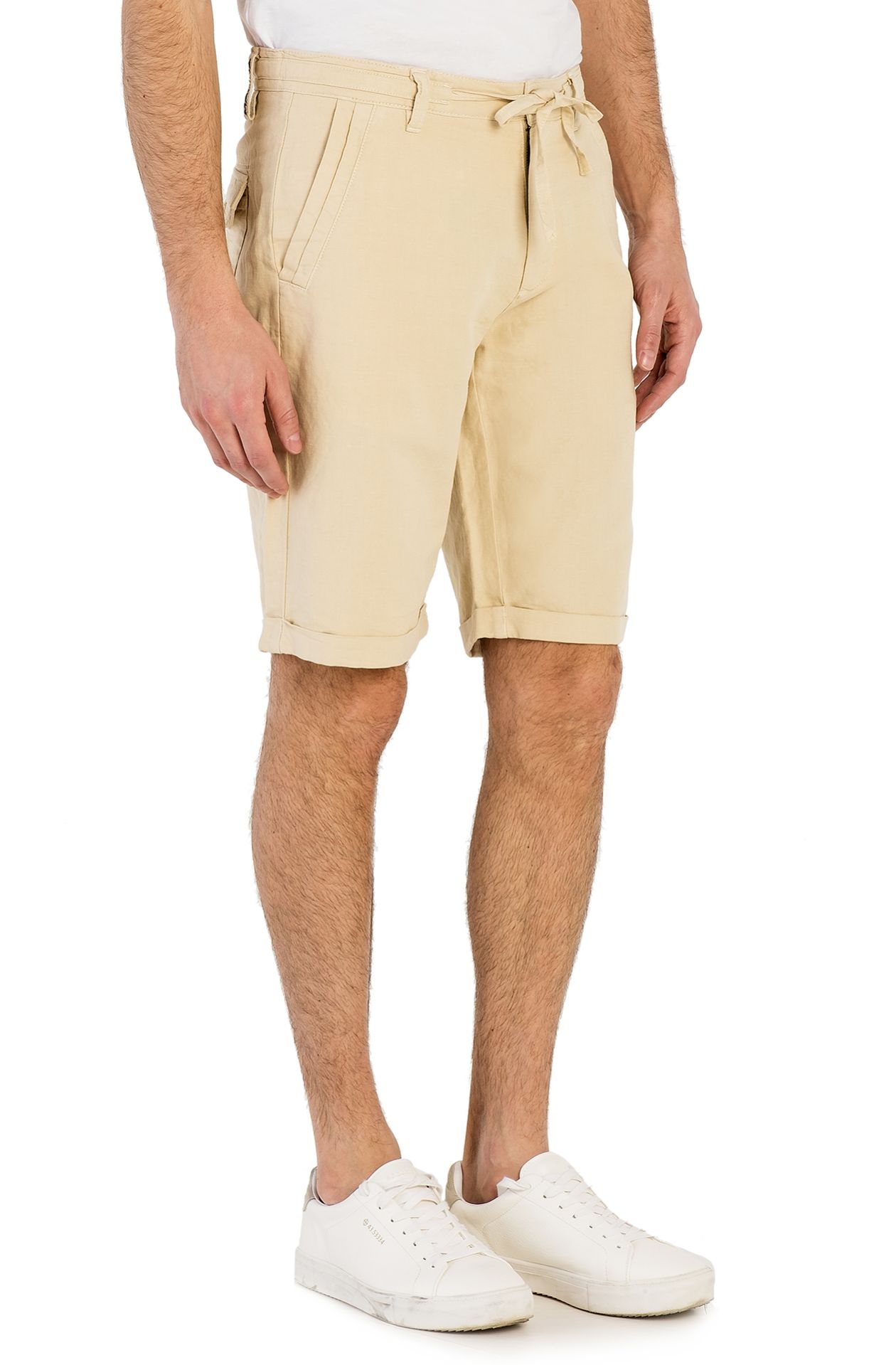 Pantaloni in lino e cotone Caroly