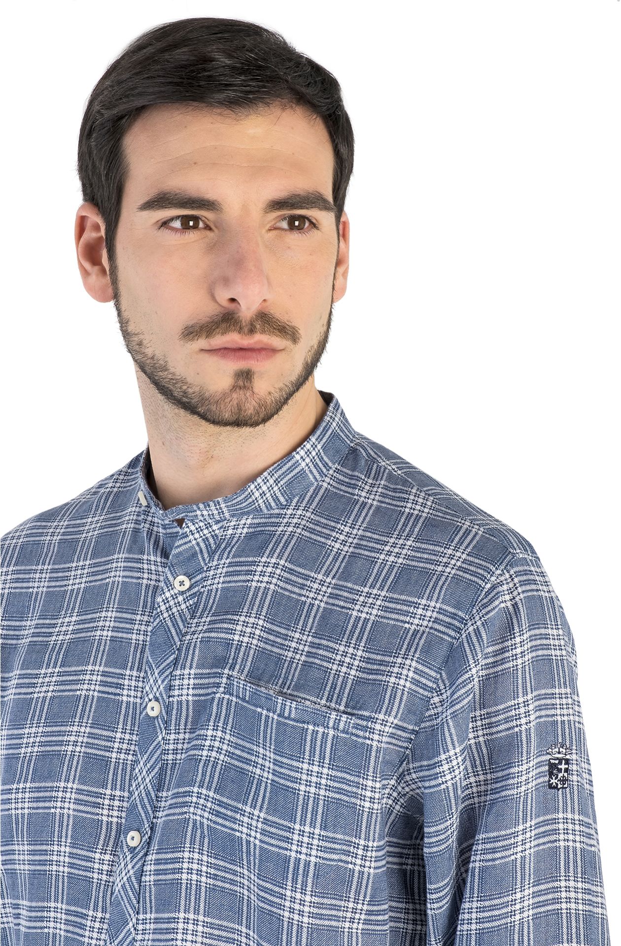 CHEMISE COL MANDARIN EN PUR LIN