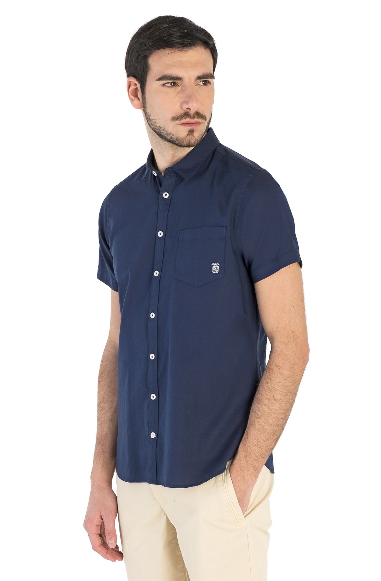 Camicia manica corta in cotone