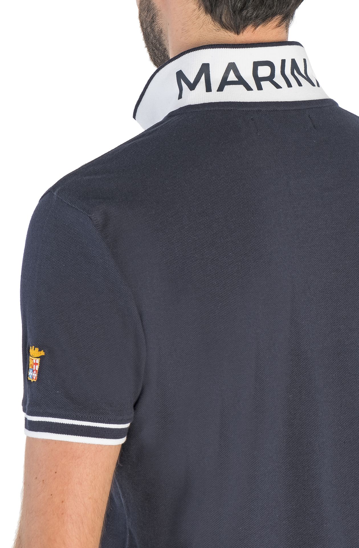 HALBARM-POLOSHIRT IN PIQUÉ