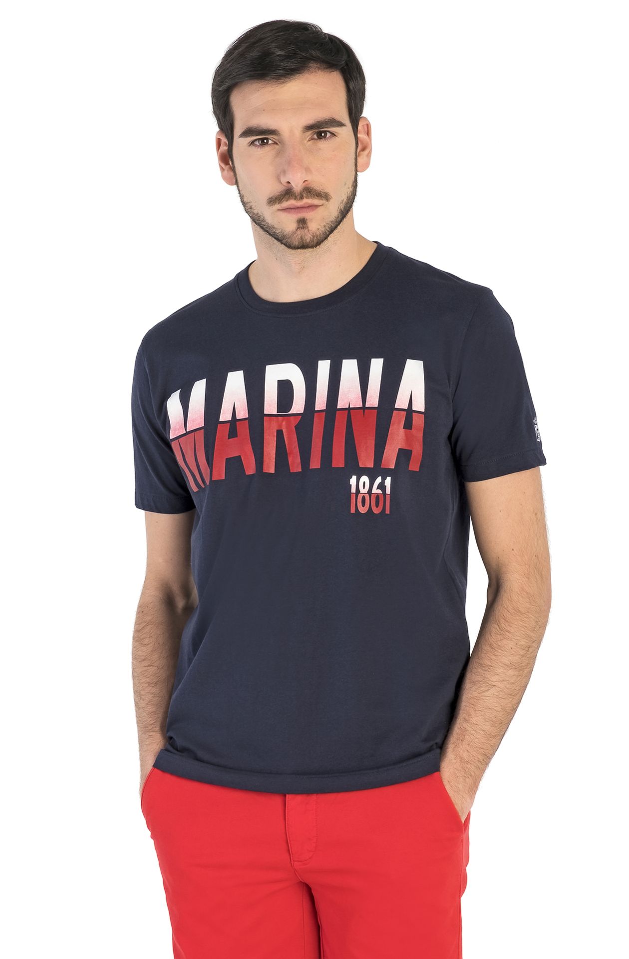 KURZARM T-SHIRT MIT RUNDHALSAUSSCHNITT