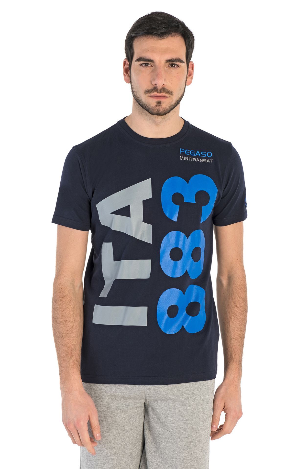 HALBARM-T-SHIRT MIT RUNDHALSAUSSCHNITT