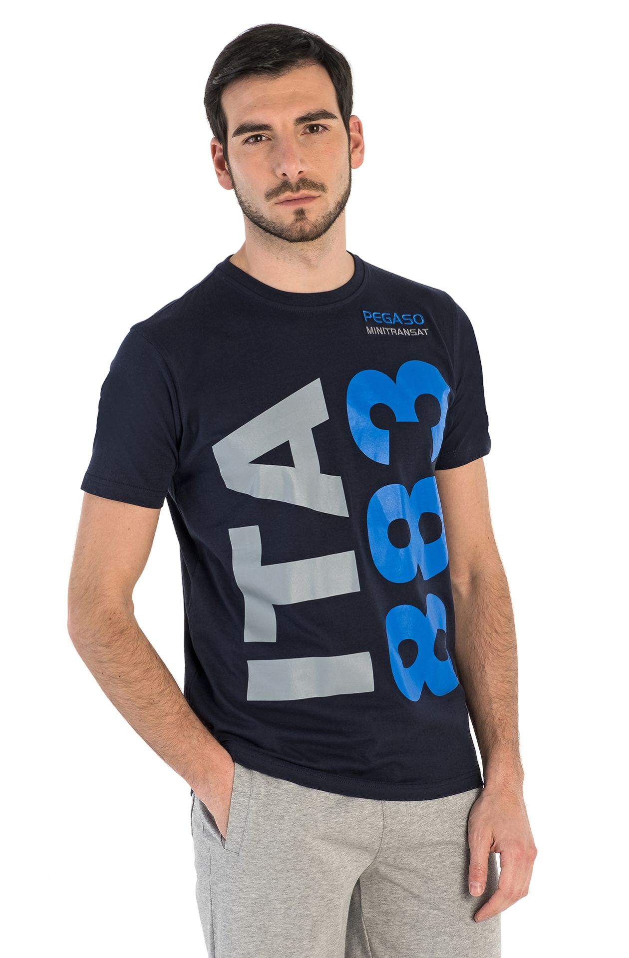 HALBARM-T-SHIRT MIT RUNDHALSAUSSCHNITT