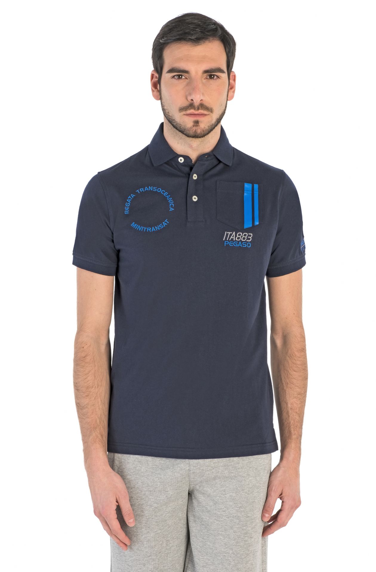 CAMISA TIPO POLO DE MANGA CORTA