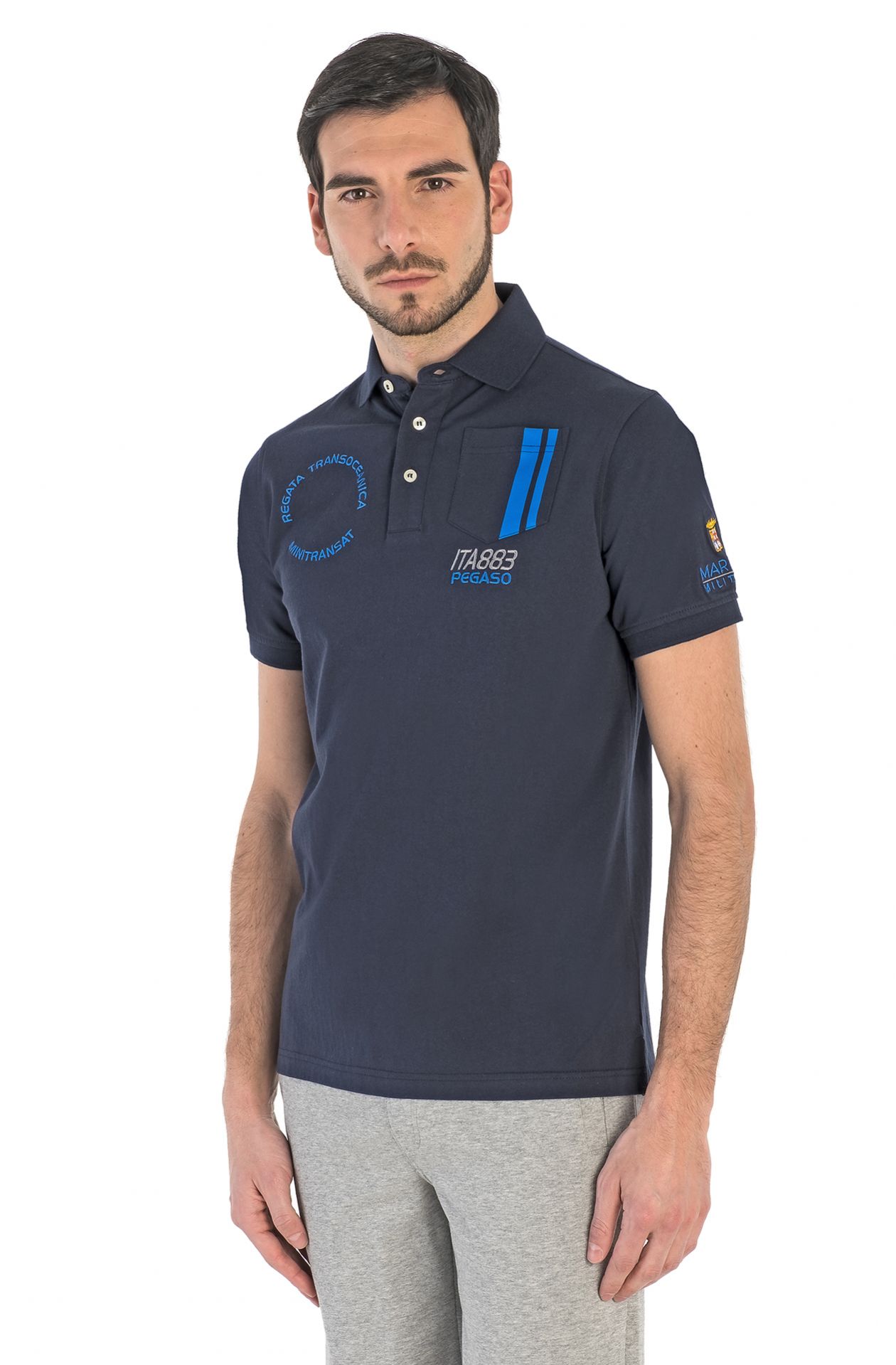 CAMISA TIPO POLO DE MANGA CORTA