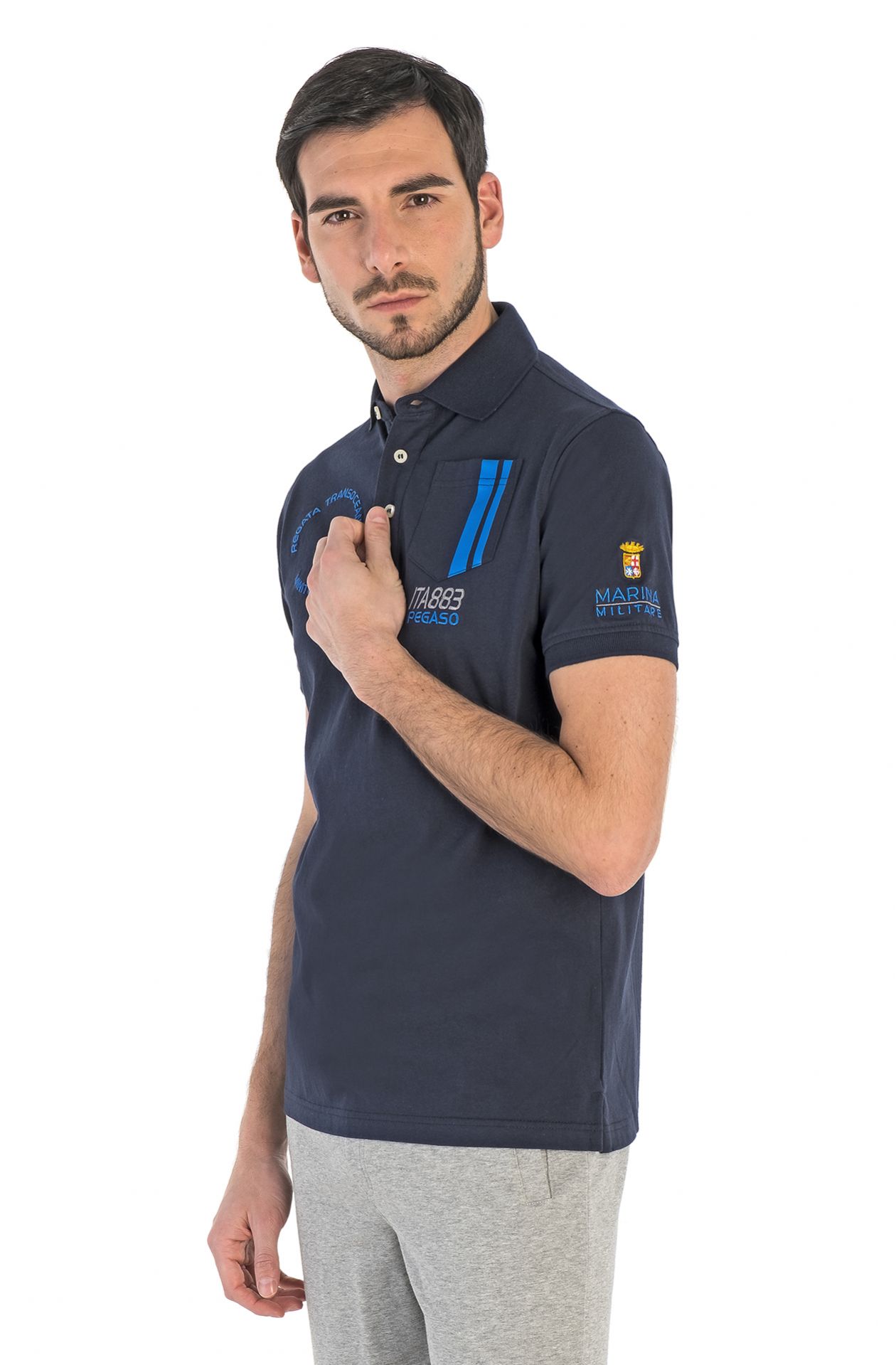 CAMISA TIPO POLO DE MANGA CORTA