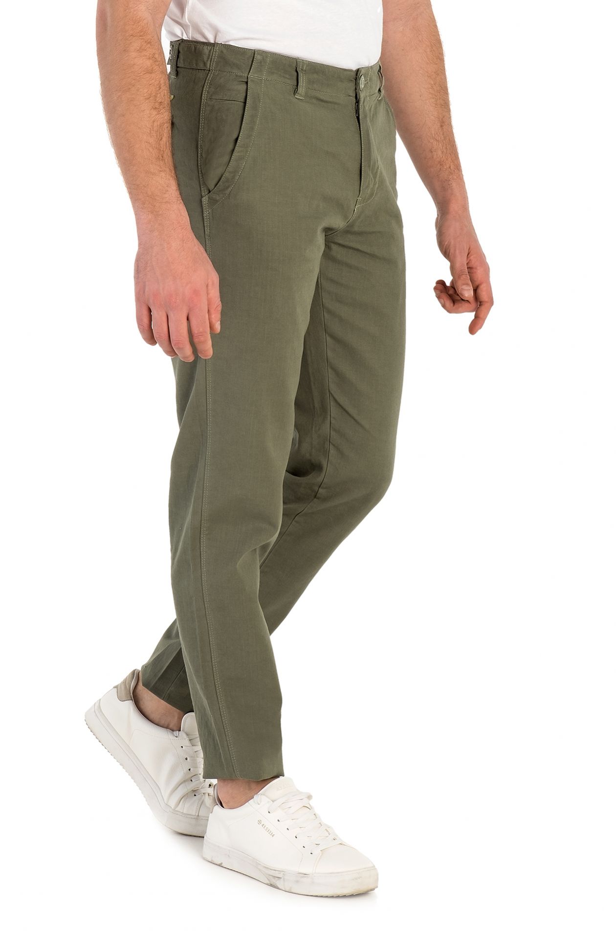 PANTALON LONG EN COTON STRETCH
