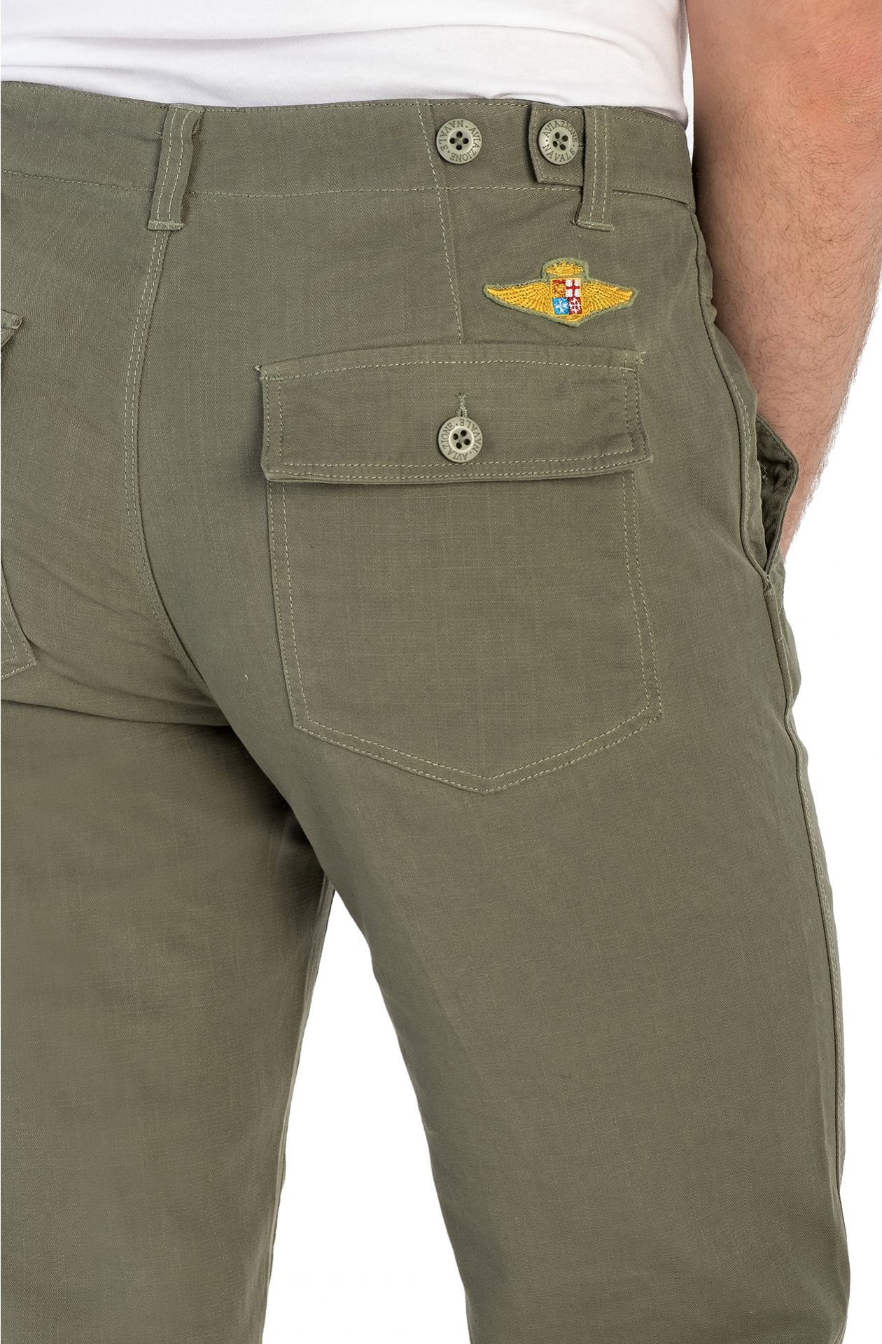PANTALON LONG EN COTON STRETCH
