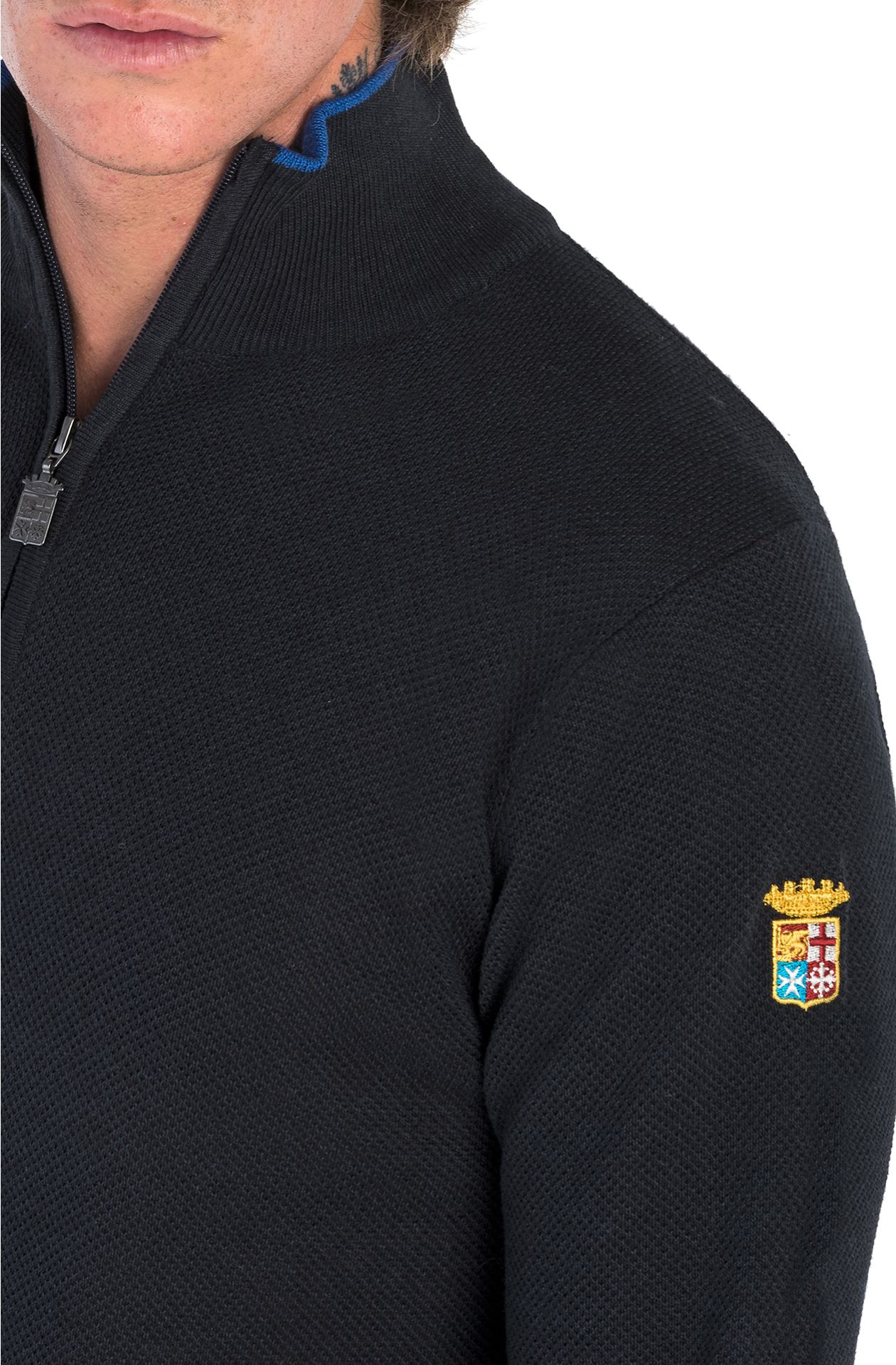 MAGLIA MEZZO COLLO CON ZIP