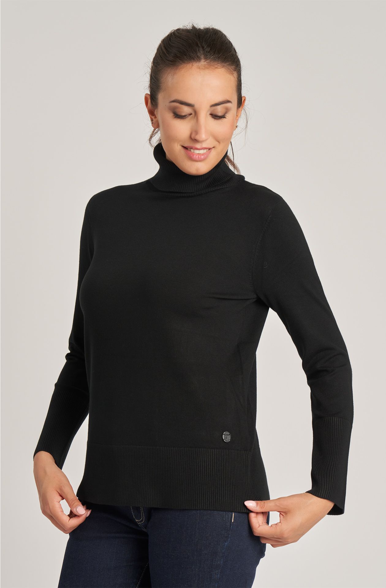 Women's high neck viscose sweater