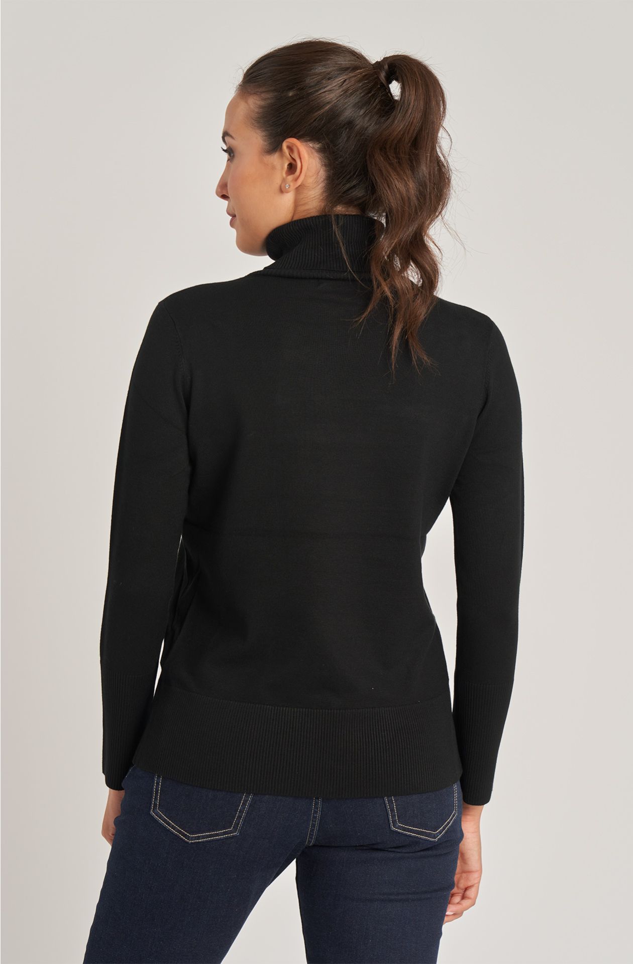 Women's high neck viscose sweater