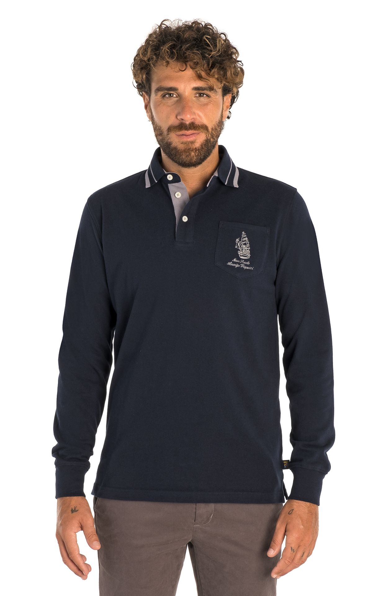 AMERIKAS LANGARM POLOSHIRT VESPUCCI