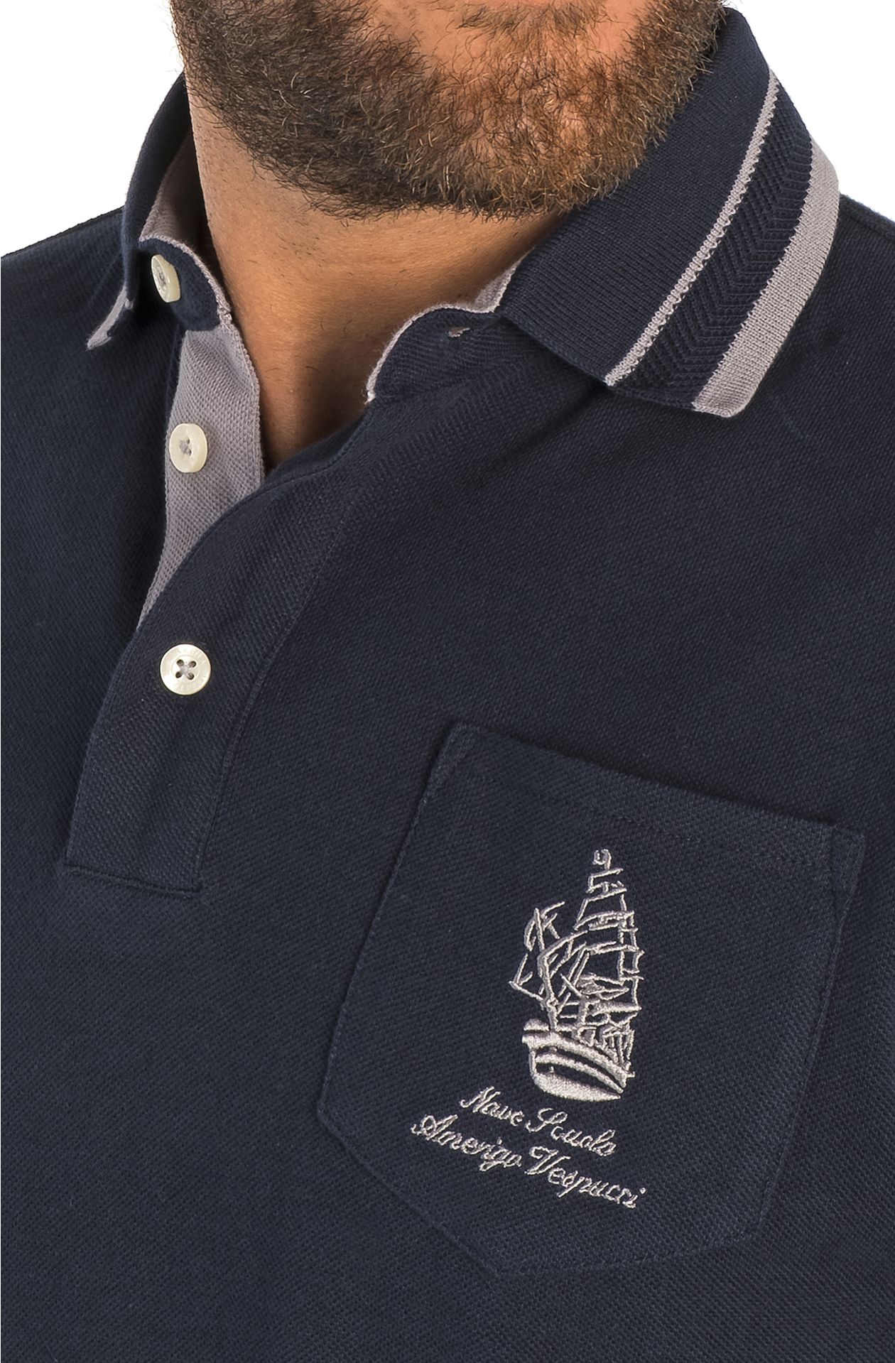 AMERIKAS LANGARM POLOSHIRT VESPUCCI