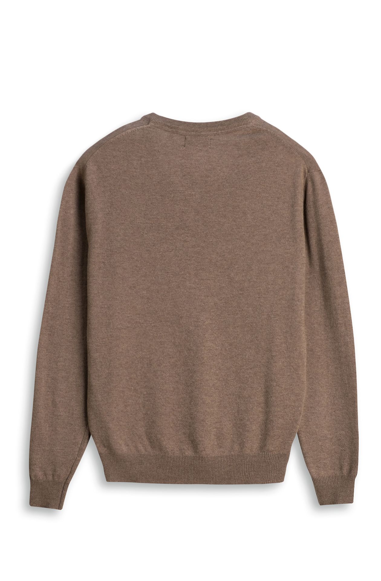 MAGLIA BASIC SCOLLO V IN MISTO LANA