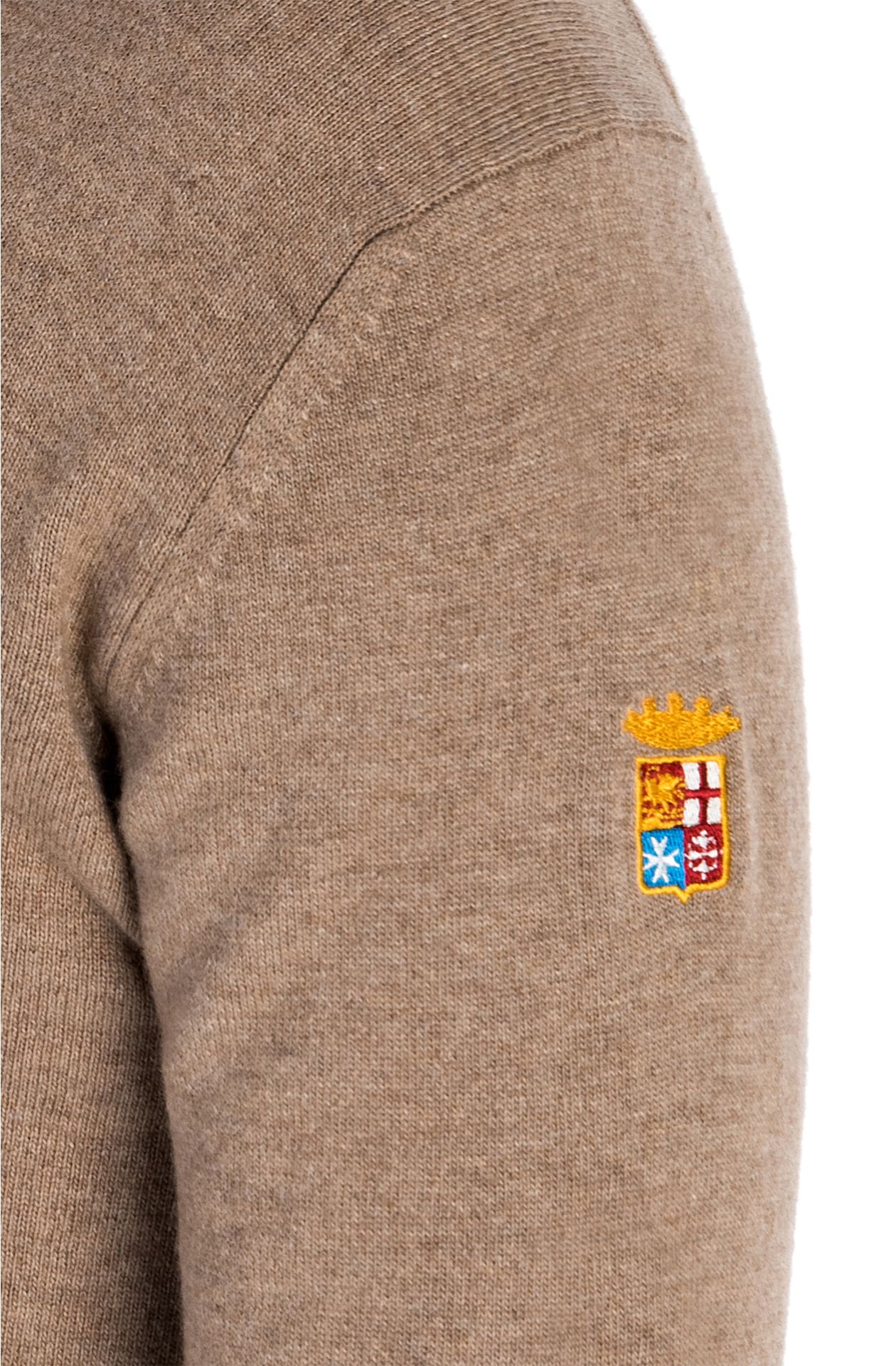 MAGLIA BASIC SCOLLO V IN MISTO LANA