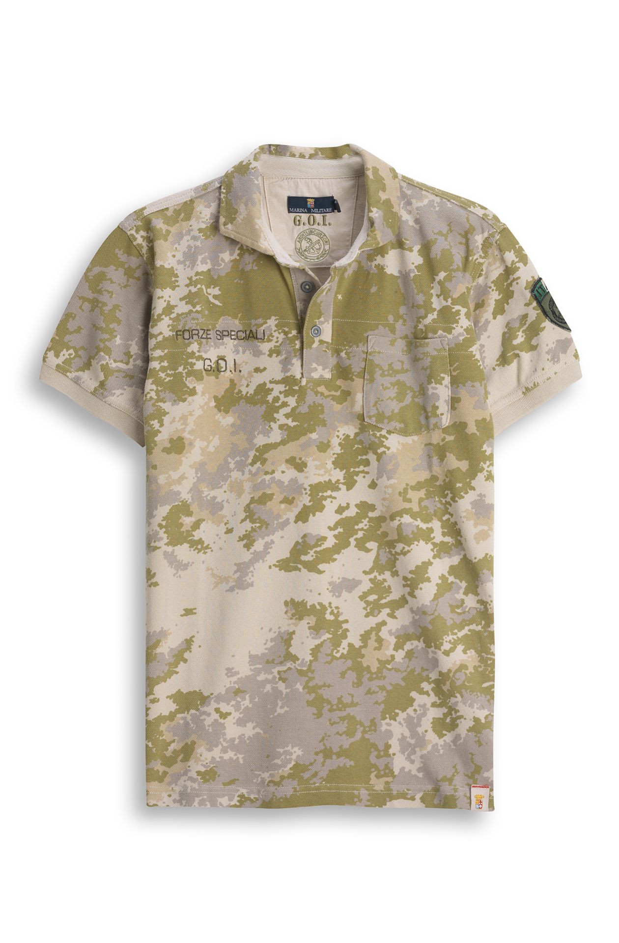 Camouflage piquet polo shirt