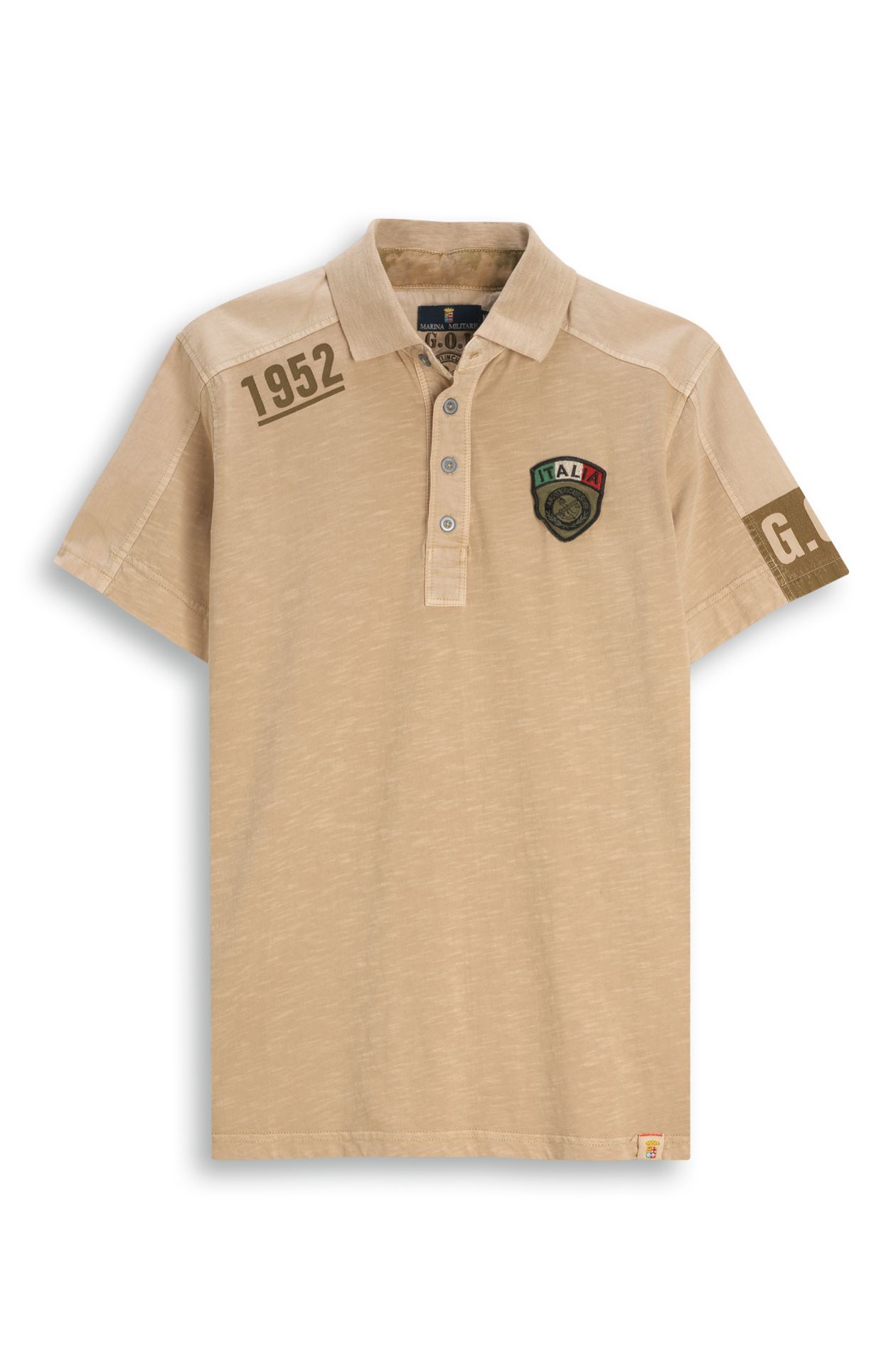Poloshirt aus geflammter Baumwolle
