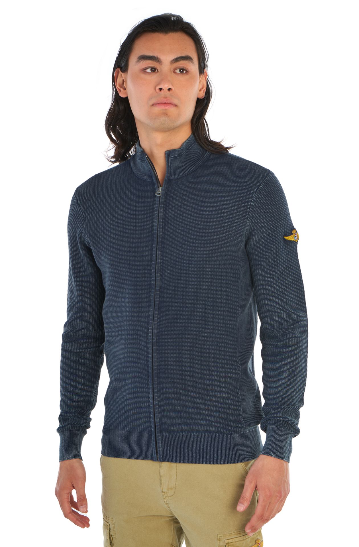 Half neck cotton sweater