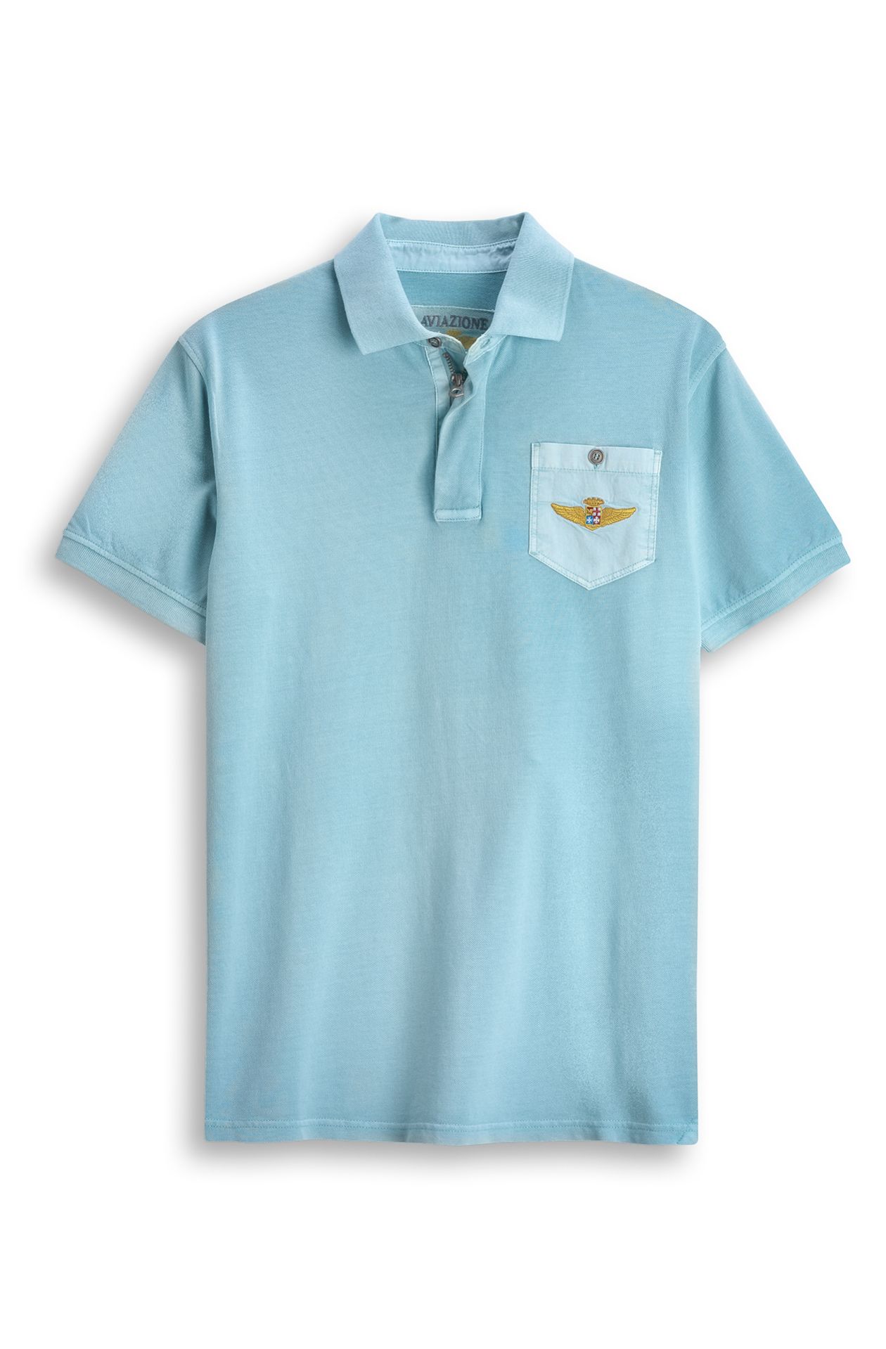 Halbarm-Poloshirt aus reiner Baumwolle