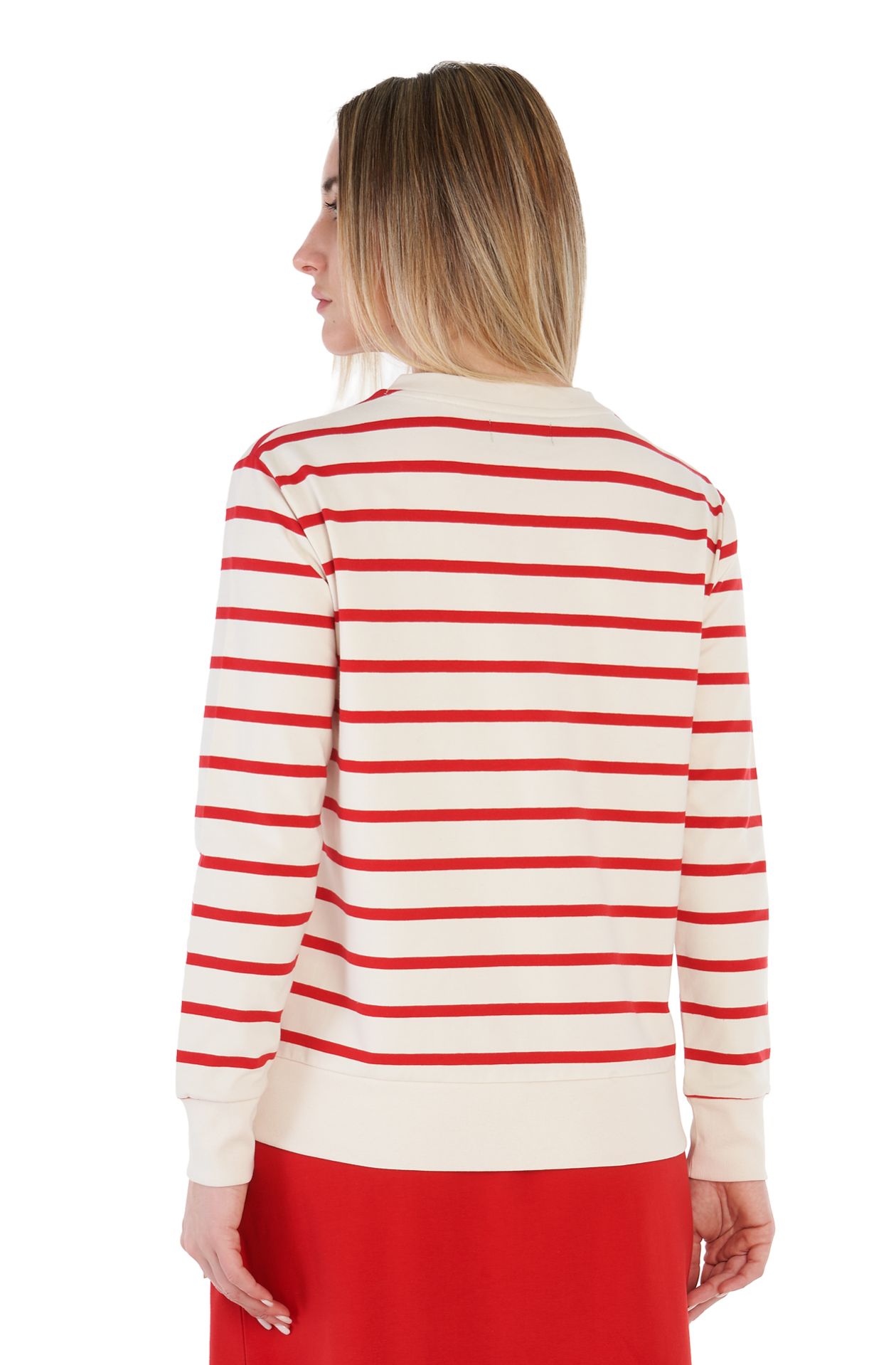 Round neck sweatshirt with buttons