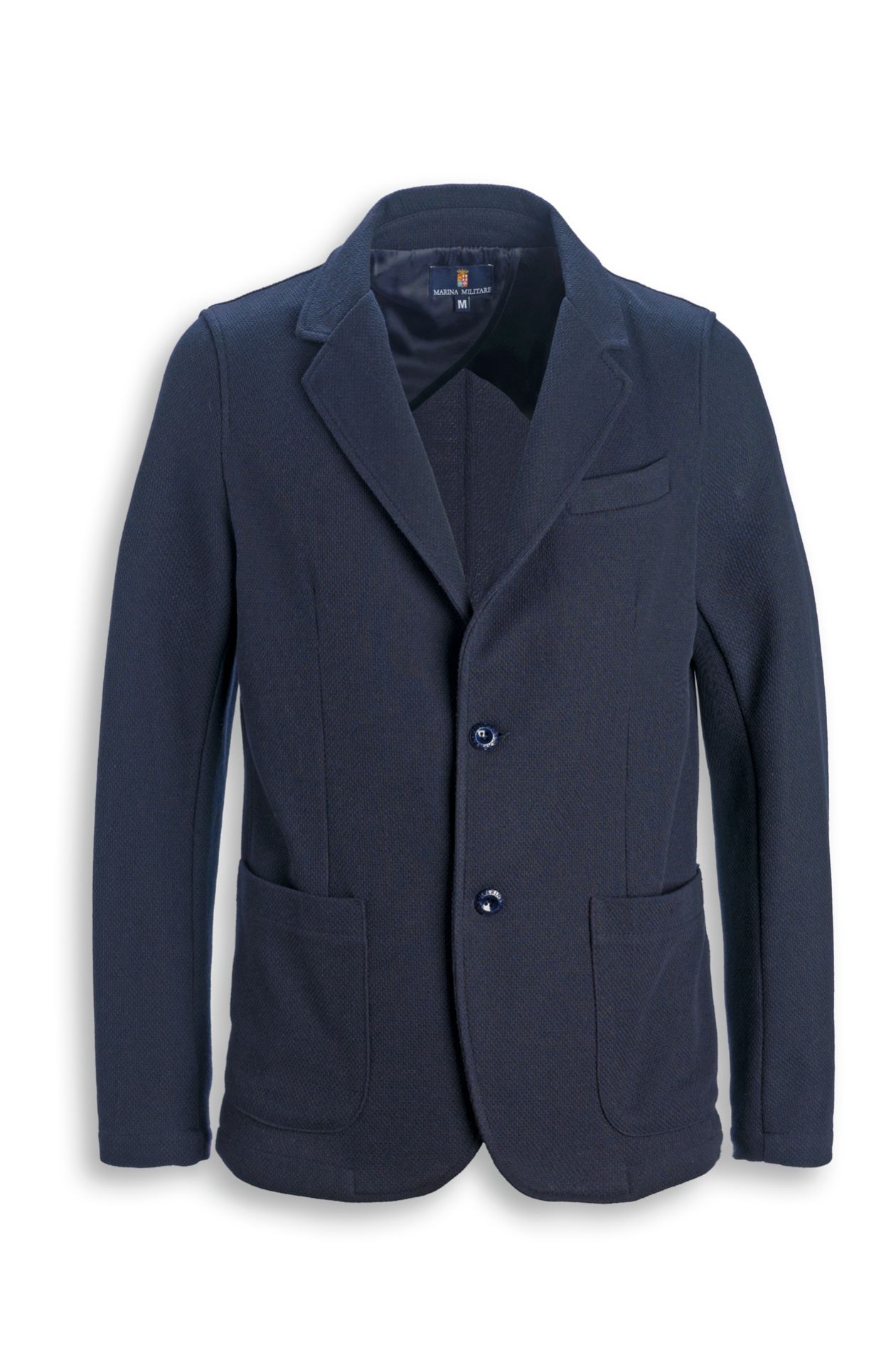 Two-button cotton blend blazer