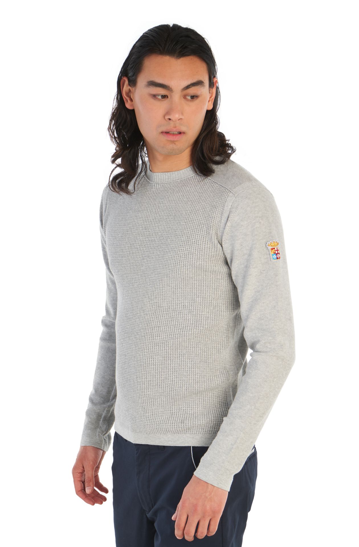 Pull col rond en coton