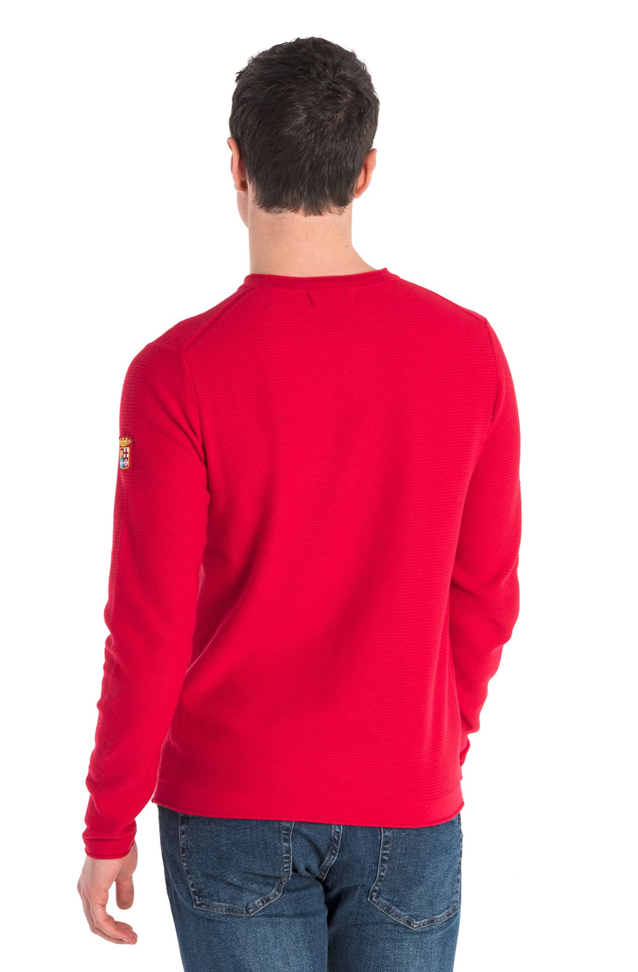 Round neck cotton sweater