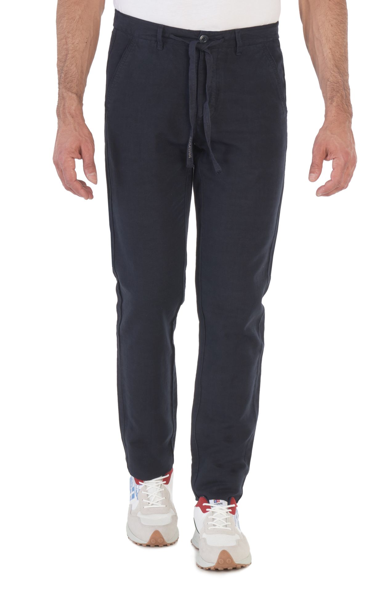 Linen blend trousers