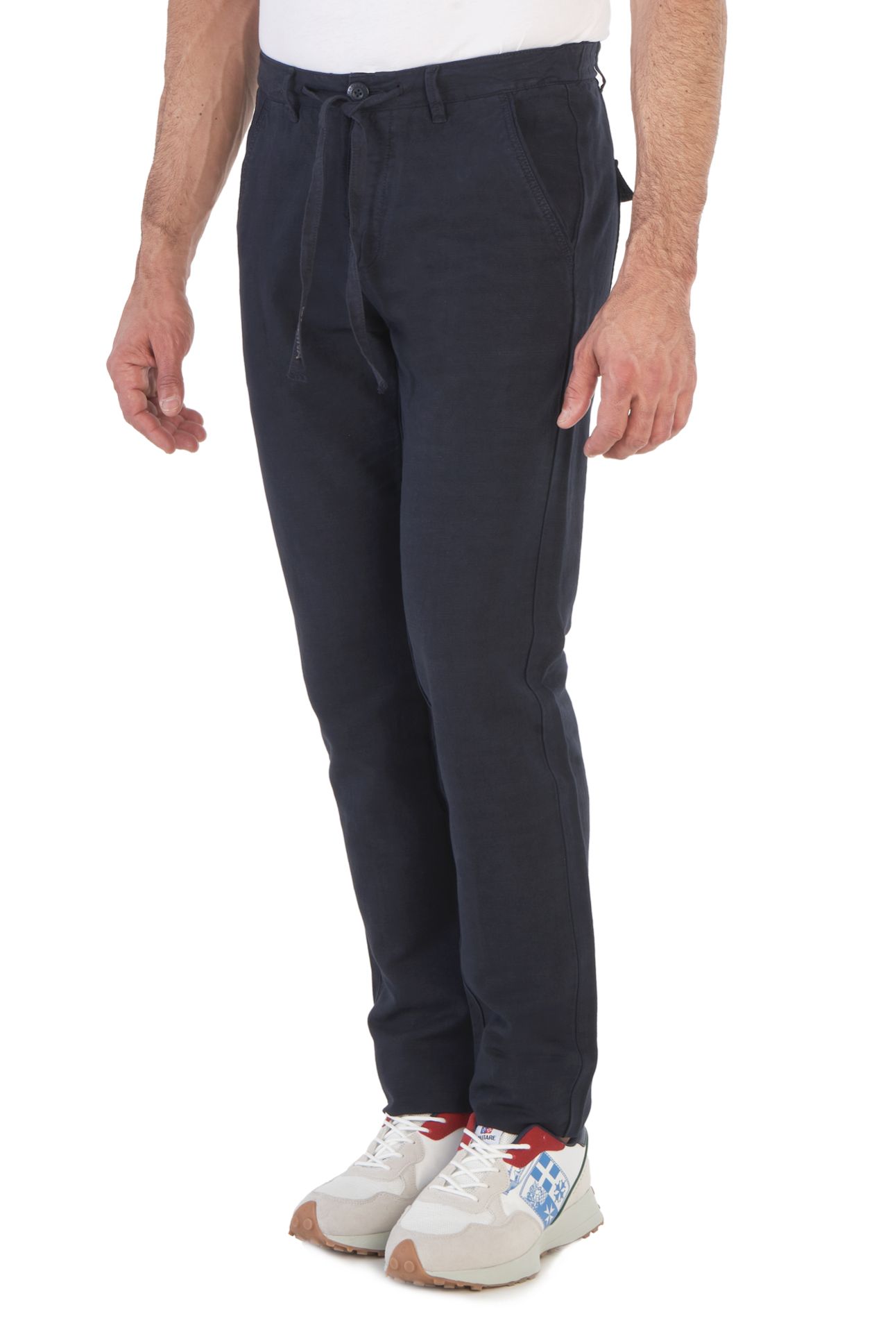 Linen blend trousers