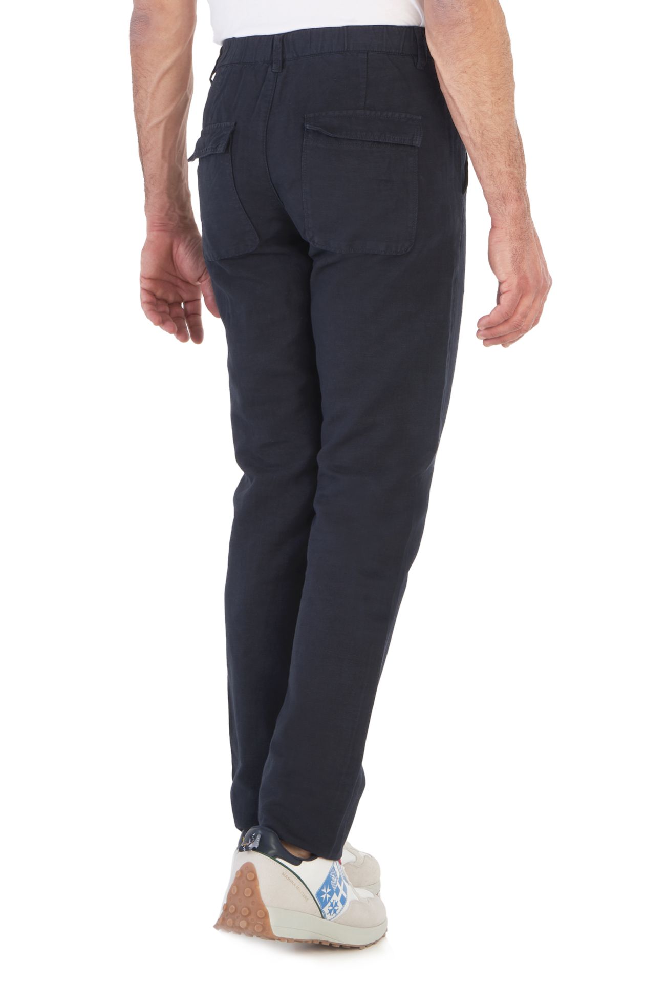 Linen blend trousers