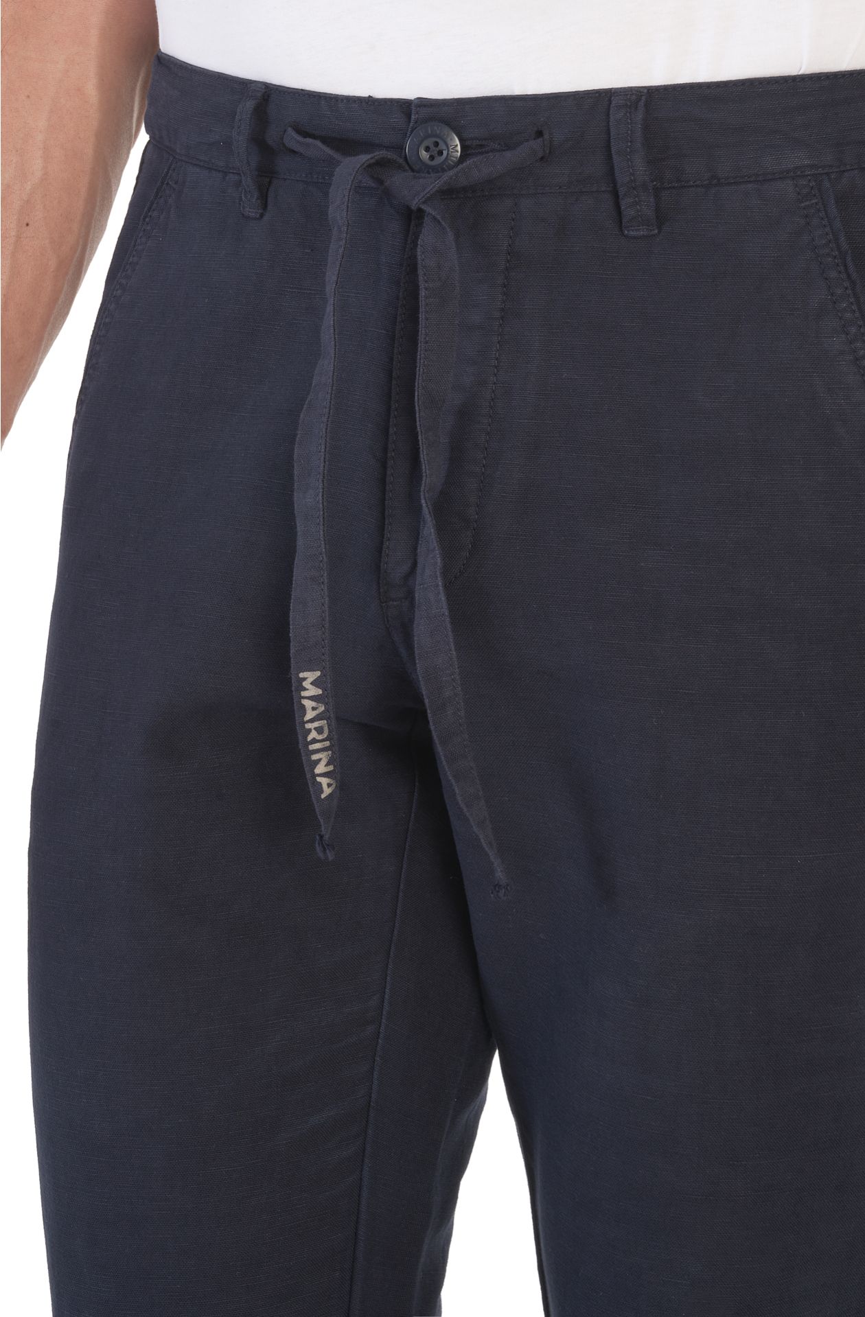 Linen blend trousers