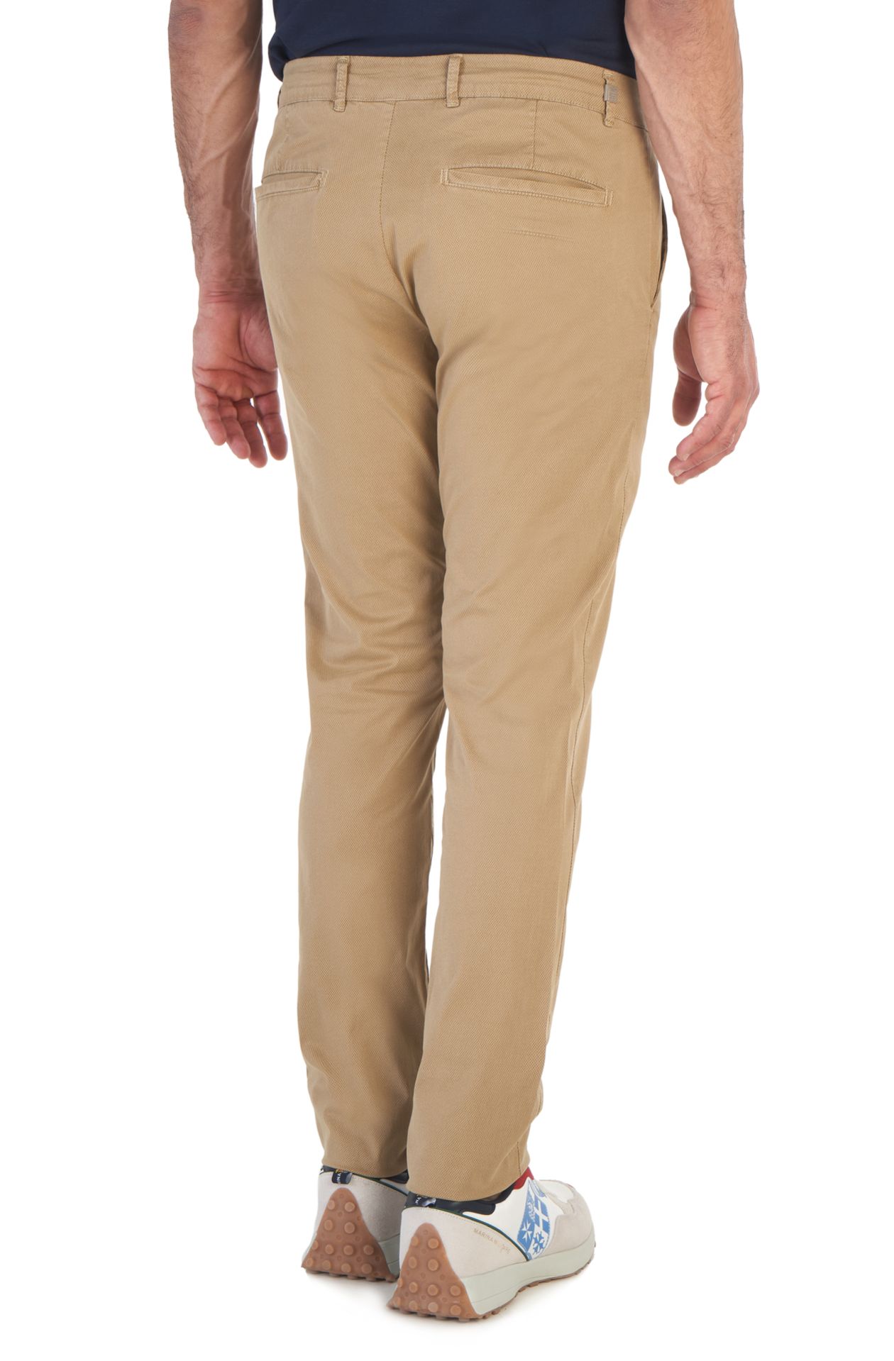 Slim fit cotton trousers