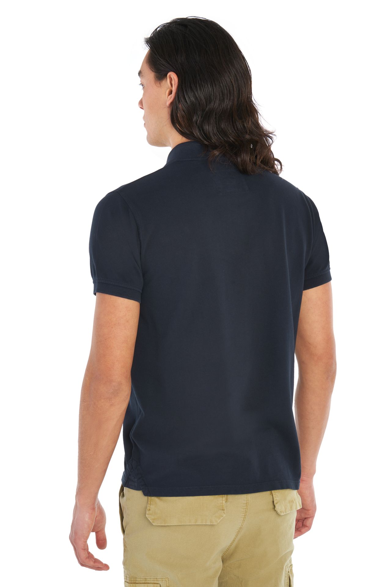 Halbarm-Poloshirt aus reiner Baumwolle
