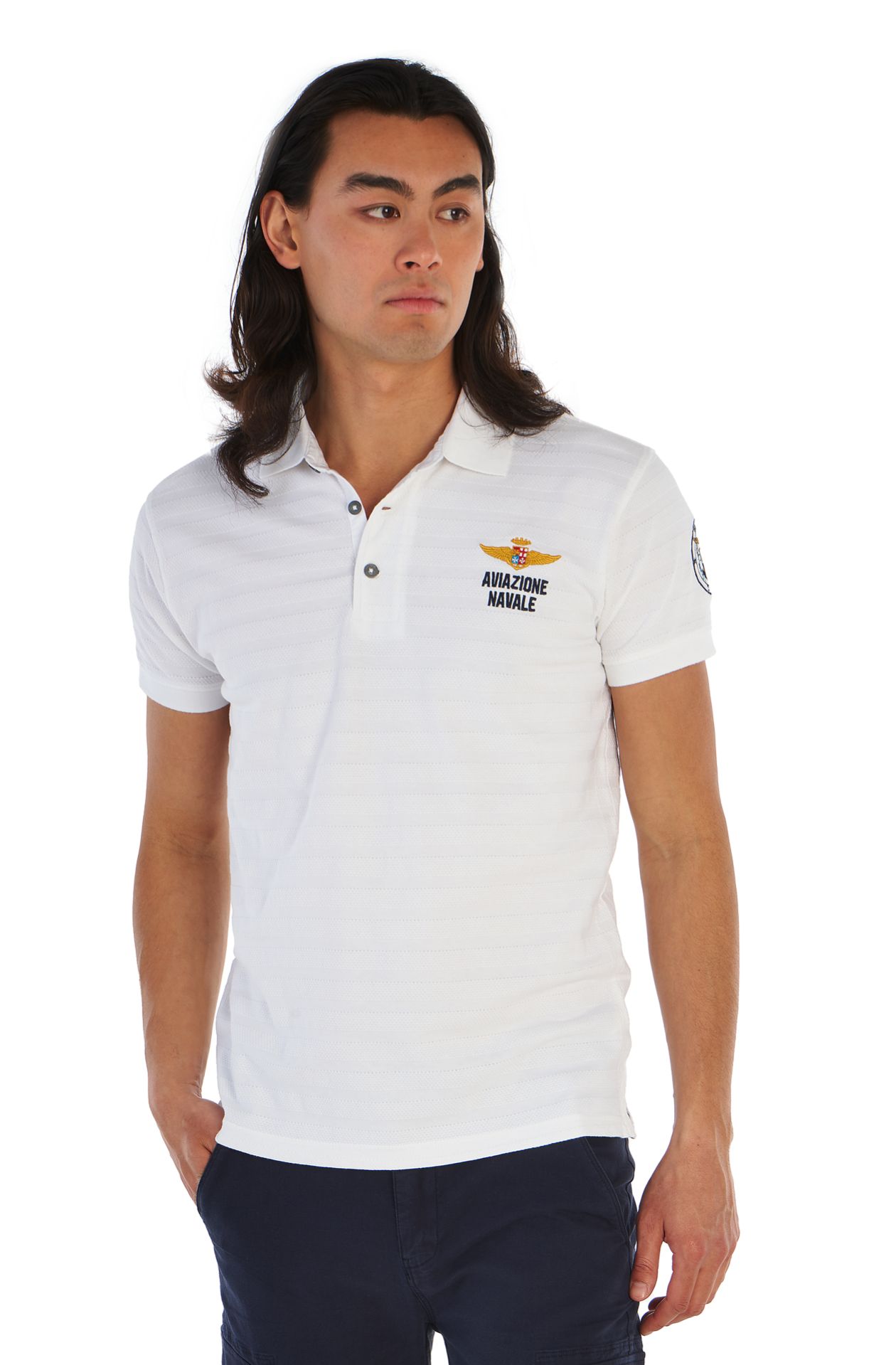 Maristaeli short sleeve cotton polo shirt