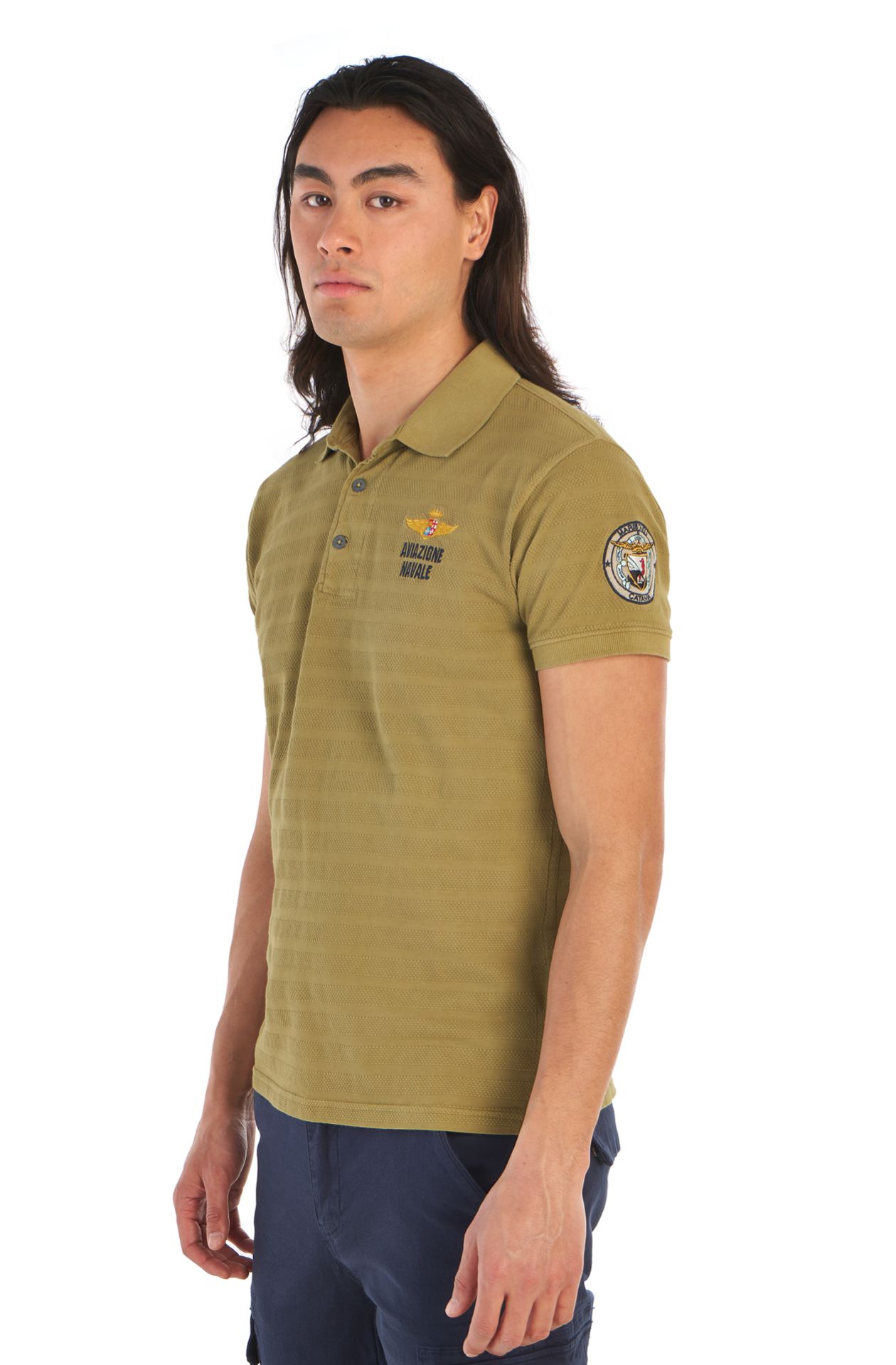 Maristaeli Kurzarm-Poloshirt aus Baumwolle